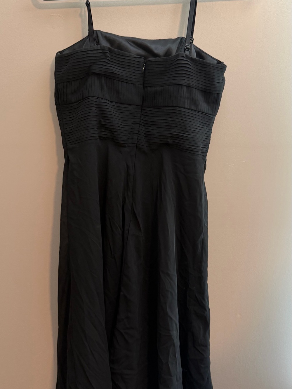 White House Black Market Black Pleated Bodice Dress - Picture 4 of 4